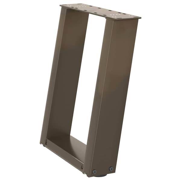 Soffbordsben U-formade 2 st naturstål 38x(42-43) cm stål