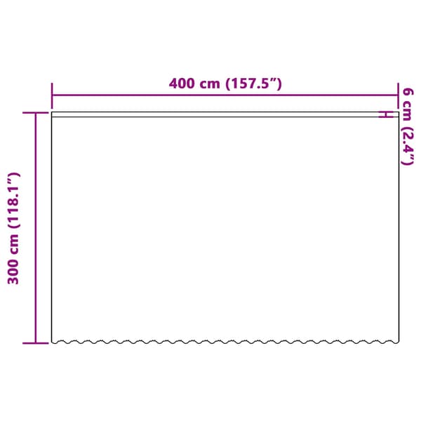 Spetsgardin med gardiner Vit 400 ×300 cm Polyester