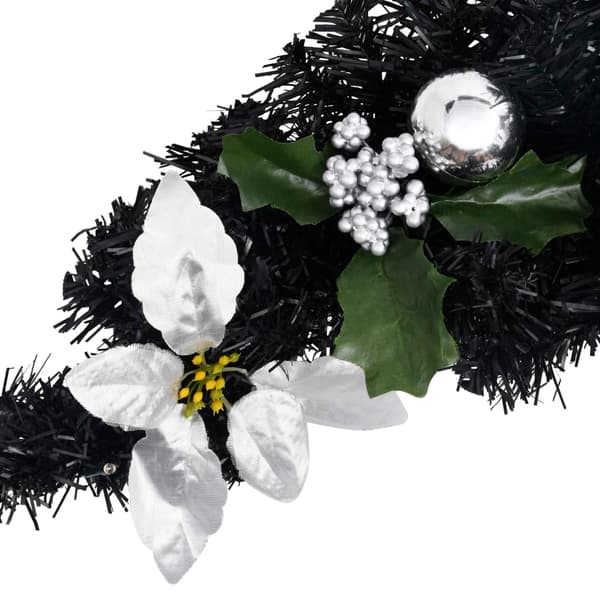 Julbåge med LED svart 90 cm PVC
