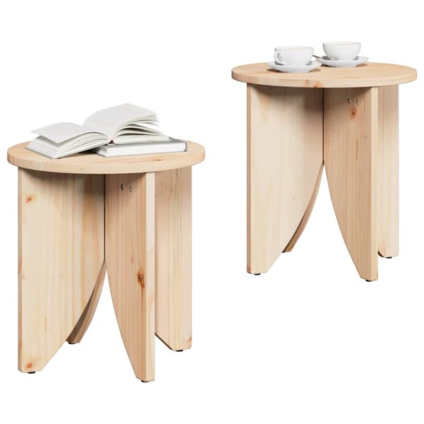 Kaffeebord 2 pcs Naturfärg