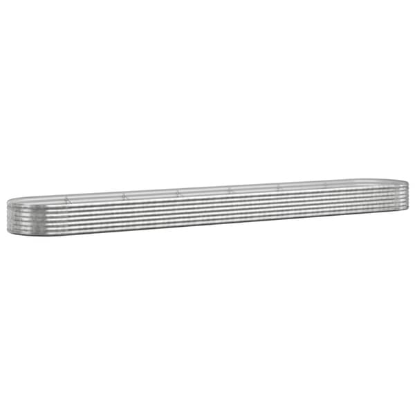 Odlingslåda galvaniserat stål 544x100x36 cm silver