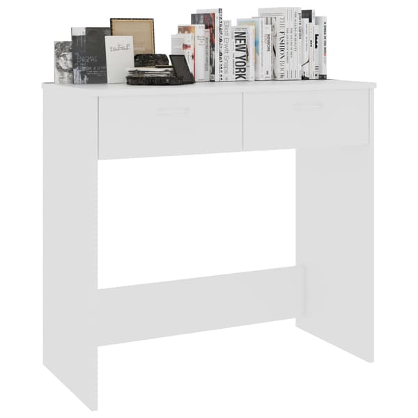 Skrivbord vit 80x40x75 cm konstruerat trä