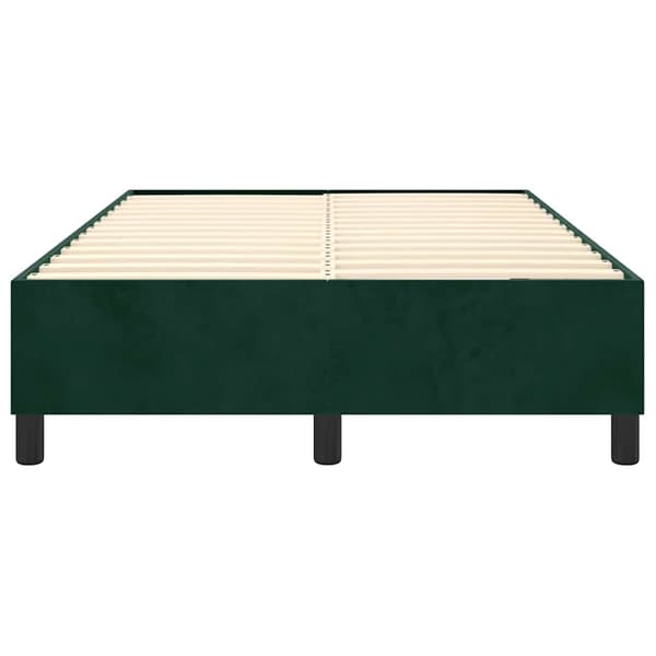 Boxspring-sängram mörkgrön 120x200 cm sammet