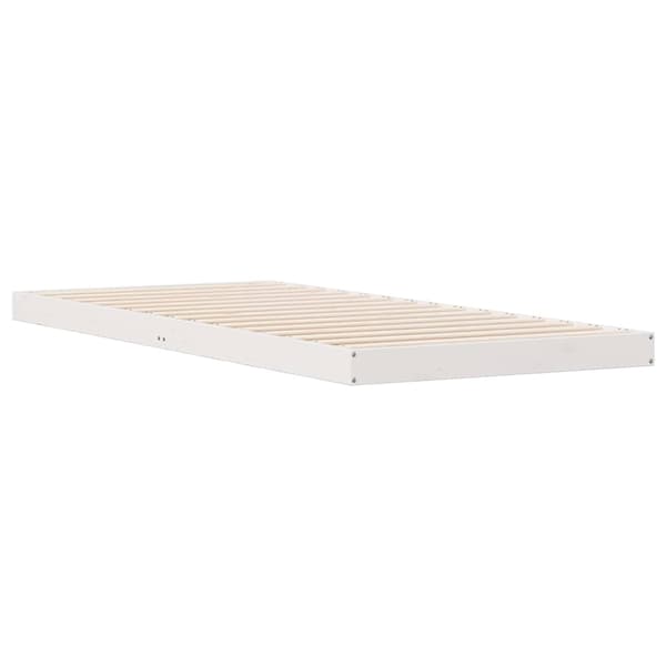 Sängram Vit 100 x 220 cm Massiv furu