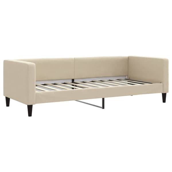 Dagbädd utdragbar gräddvit 80x200 cm tyg