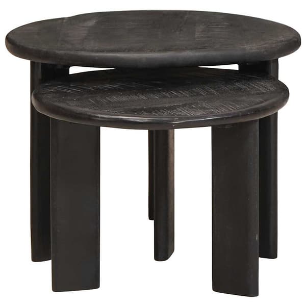 Nesting Kaffe Bord 2 pcs Vit Massivt mangoträ