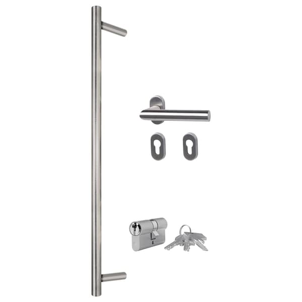 Ytterdörr vit 100x210 cm aluminium och PVC