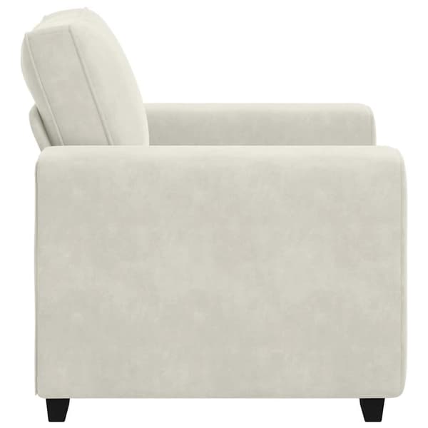 Soffstol gräddvit 100x77x82 cm sammet