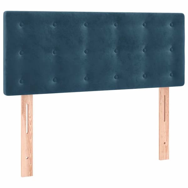 Ramsäng med madrass mörkblå 80x200 cm sammet