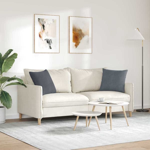 Sofakuddar 2 pcs Mörkgrå 45 x 45 cm Kordread tyg