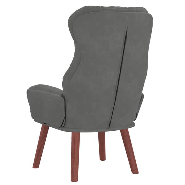 fåtölj Mörkgrå 69 x 74 x 93 cm Sammet