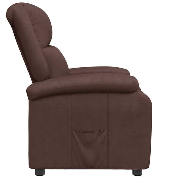 Reclinerfåtölj brun konstläder