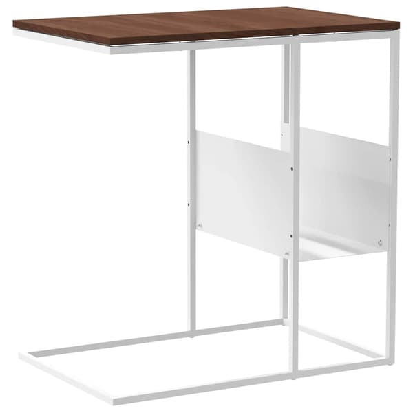 Sidobord vit 55x36x59,5 cm konstruerat trä
