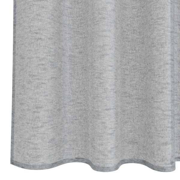 Voile Gardin med gardiner 2 pcs Mörkgrå 260 x 140 cm Polyester