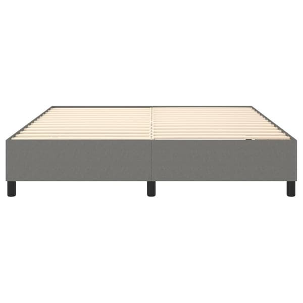 Boxspring-sängram mörkgrå 160x200 cm tyg