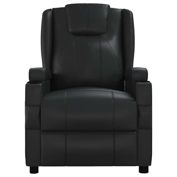 Massagefåtölj svart konstläder