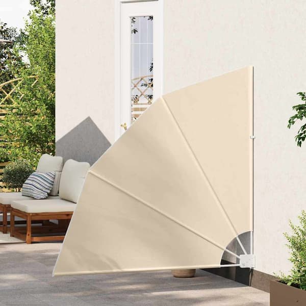 Balkongskärm 140 x 140 cm Polyester Beige