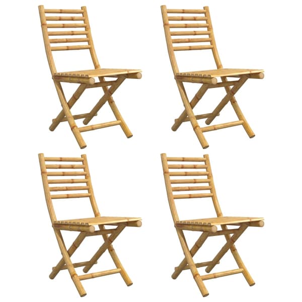 Hopfällbara trädgårdsstolar 4 st 43x54x88 cm bambu