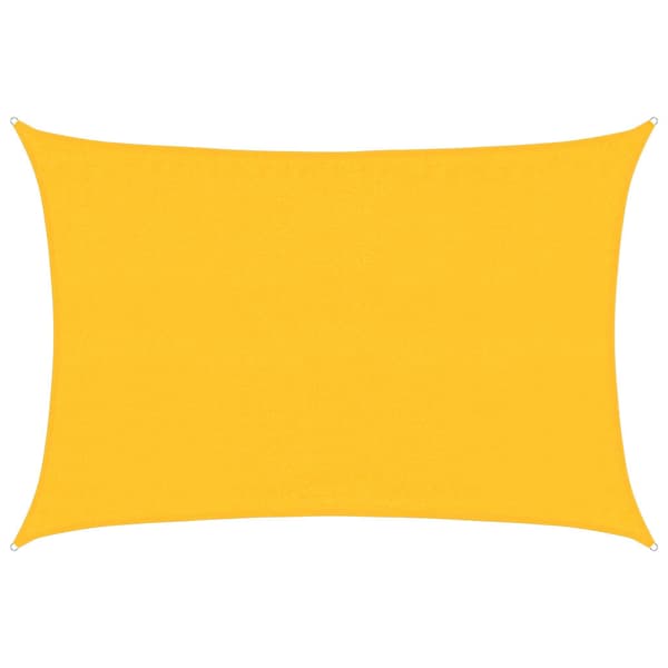 Solsegel 160 g/m² rektangulär gul 3,5x5 m HDPE