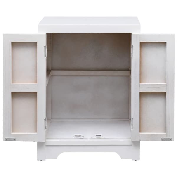 Sängbord vit 38x28x52 cm paulownia