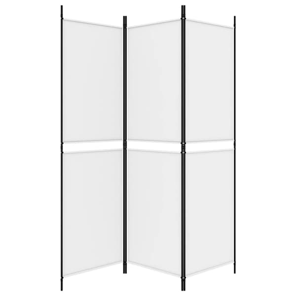 Rumsavdelare 3 paneler vit 150x180 cm tyg