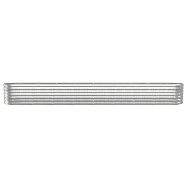 Odlingslåda galvaniserat stål 332x40x36 cm silver