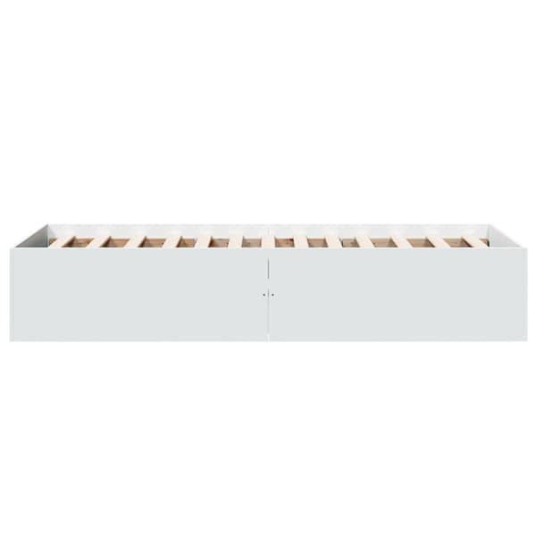 Sängram vit 90x200 cm konstruerat trä