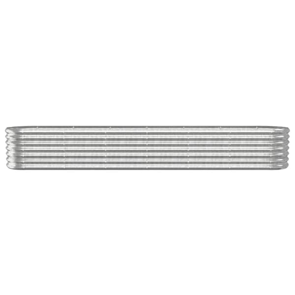 Odlingslåda galvaniserat stål 260x40x36 cm silver