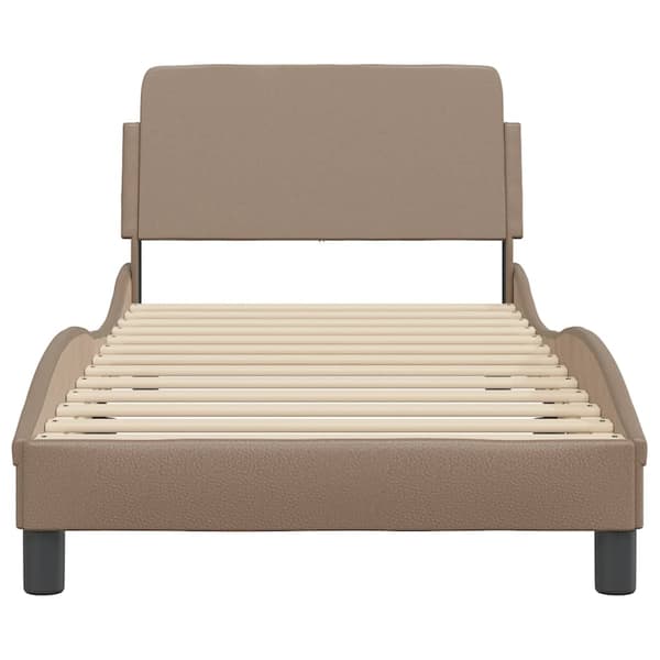 Bed Frame "Dover" Cappuccino 90x200 cm Faux Leather
