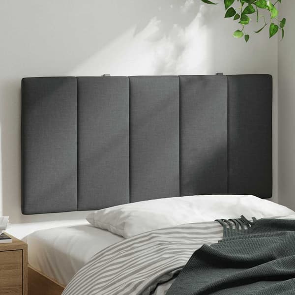 Headboard Cushion "Hanko" Dark Grey 100 cm Fabric