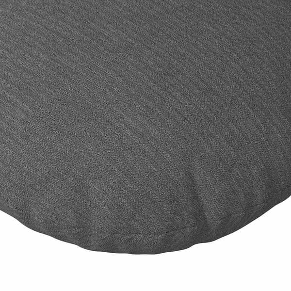 Sittkuddar 2 pcs Mörkgrå Ø 80 cm Kordread tyg