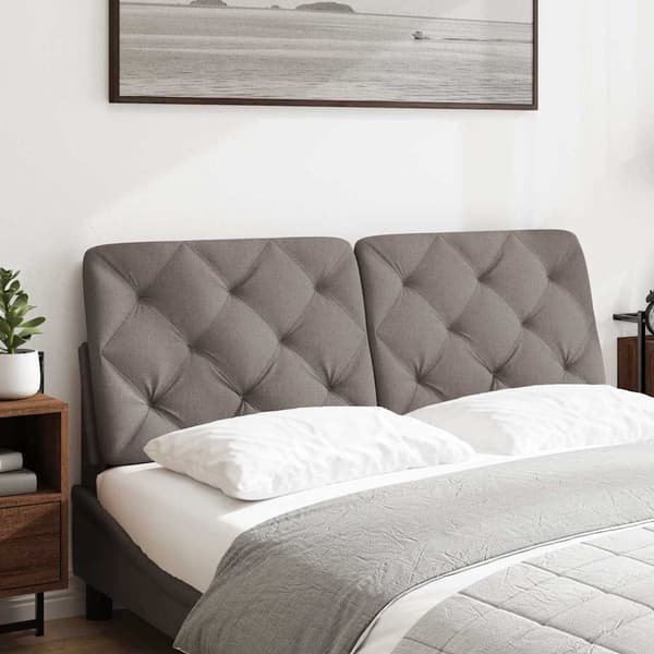 Headboard Cushion Taupe 140 cm Fabric