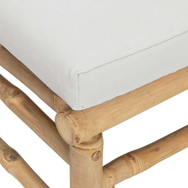 Pall för trädgården med ljusgrå dyna bambu