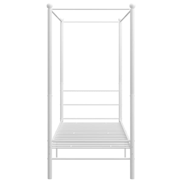 Himmelsäng vit metall 100x200 cm