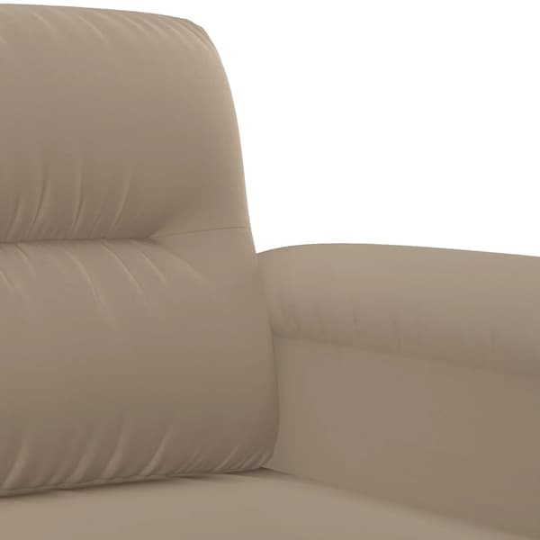 Soffgrupp med kuddar 3 delar taupe mikrofibertyg
