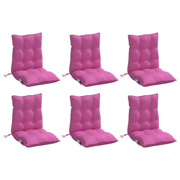 Stolsdynor 6 st rosa oxfordtyg
