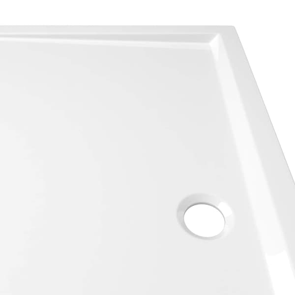 Duschkar rektangulärt ABS vit 80x120 cm