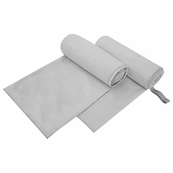 Sporthanddukar 2 st Grå 200 x 100 cm