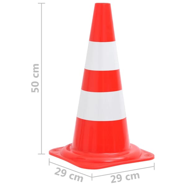 Trafikkoner 20 st röd och vit 50 cm