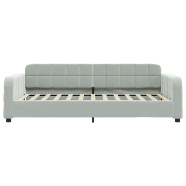Dagbädd utdragbar ljusgrå 100x200 cm sammet
