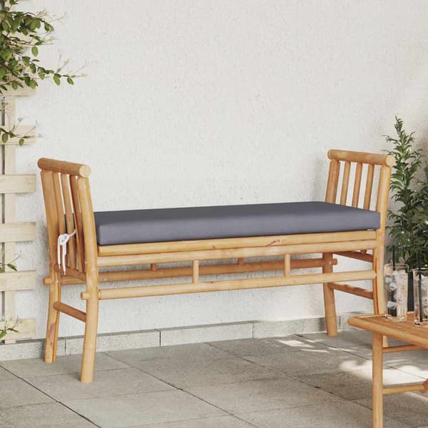 Trädgårdsbänk 2 -Seater 110 x 38 x 65cm Bambu Brun Rektangulär