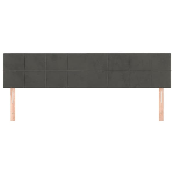 Sänggavlar mörkgrå 160x5x78/88 cm sammet