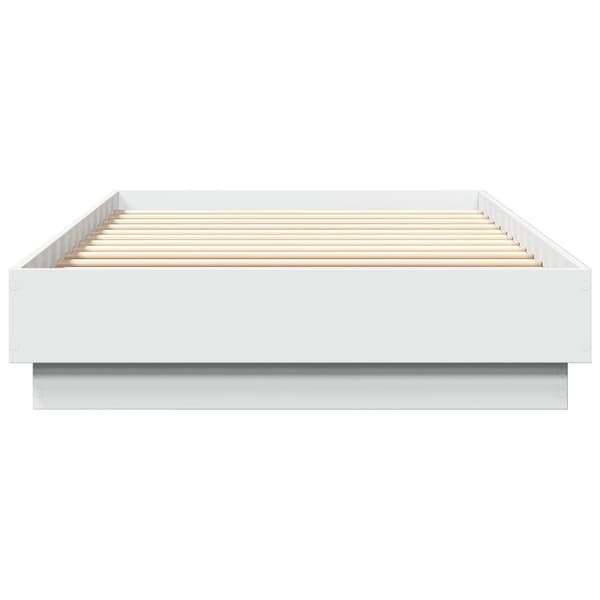 Sängram vit 100x200 cm konstruerad trä
