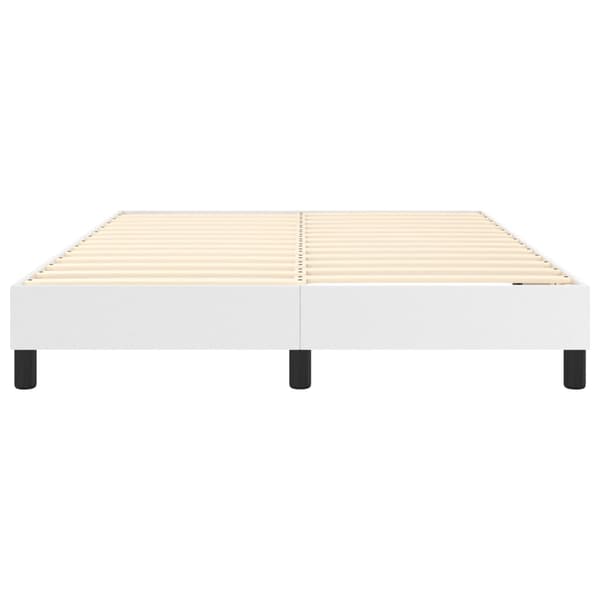 Boxspring-sängram vit 140x200 cm konstläder