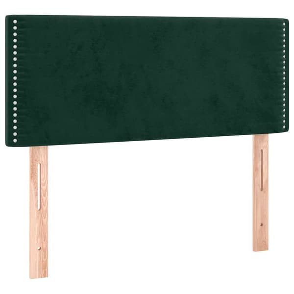 Ramsäng med madrass mörkgrön 120x190 cm sammet