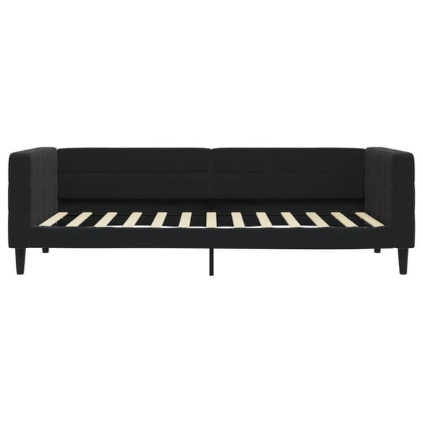 Dagbädd utdragbar svart 90x200 cm sammet