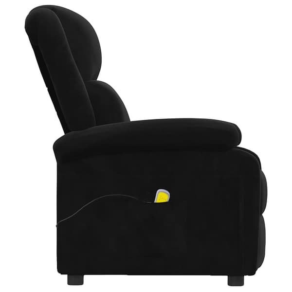 Massagefåtölj svart sammet