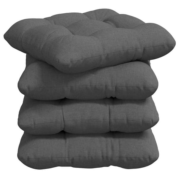 Sittkuddar 4 pcs Mörkgrå 40 x 40 x 12 cm tyg
