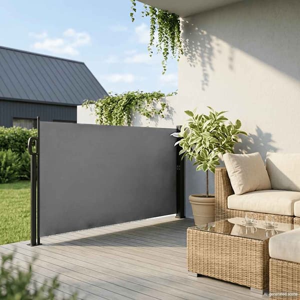 Utdragbar sidomarkis antracit 140x300 cm