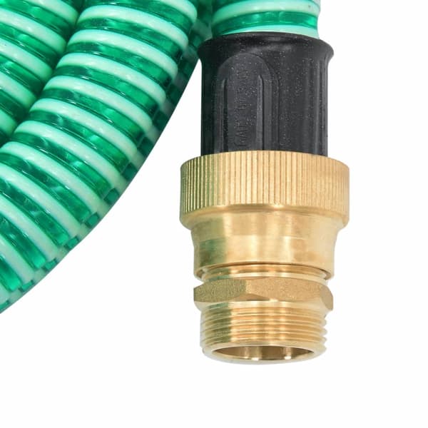 Sugslang med kopplingar mässing grön 1,1" 3 m PVC